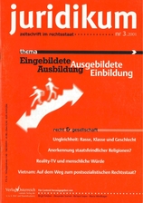 juridikum 3/2001: Eingebildete Ausbildung - Ausgebildete Einbildung