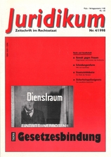 juridikum 4/1998: Gesetzesbindung