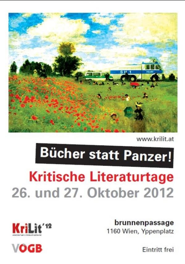 Plakat: Bücher statt Panzer!